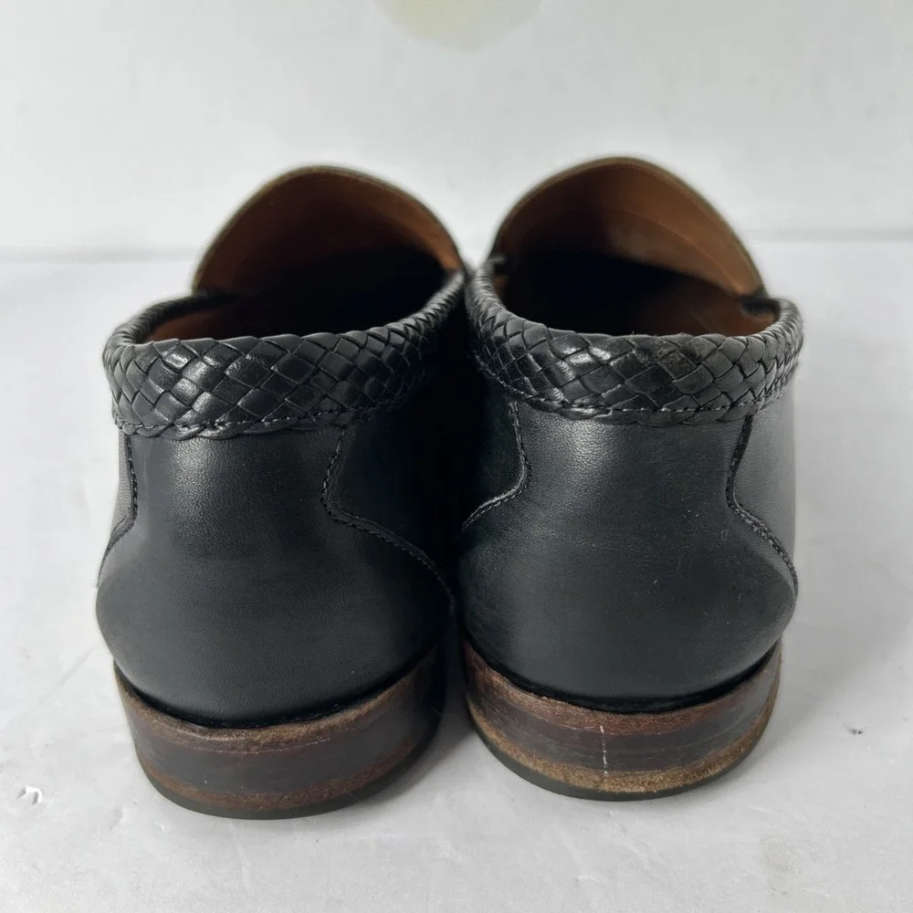 Allen Edmonds Men's Maxfield Black Leather Tassel Dress Loafers Shoes Size 10 3E